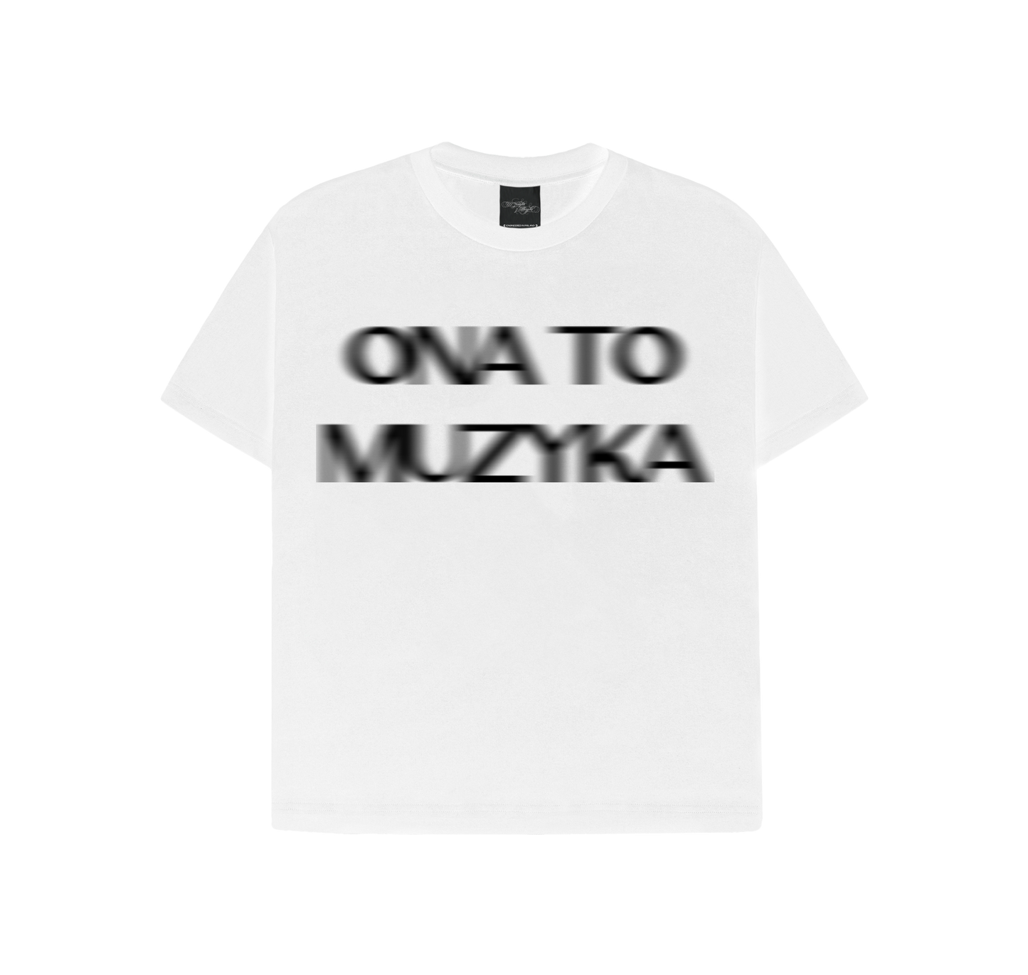 "ONA TO MUZYKA" BIAŁY TEE