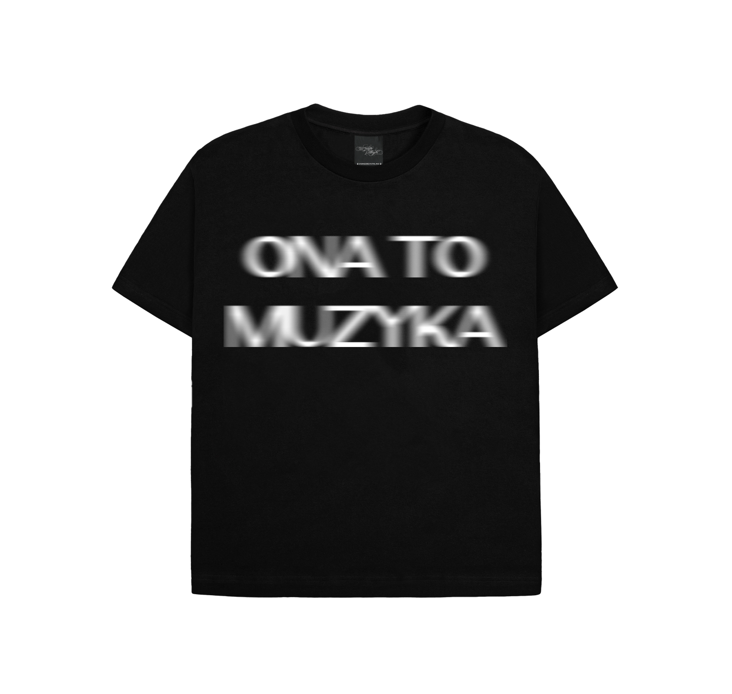 "ONA TO MUZYKA" CZARNY TEE